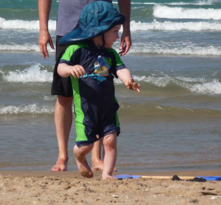 Sun protection at the beach.